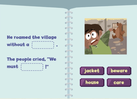 Granny Franny's poem repair game from ABCmouse.com. 